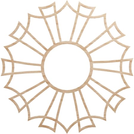 Ekena Millwork Augustus Wood Fretwork Pierced Ceiling Medallion, Alder, 40"OD x 14 1/8"ID x 3/8"T CMWP40X40X0375AUAL
